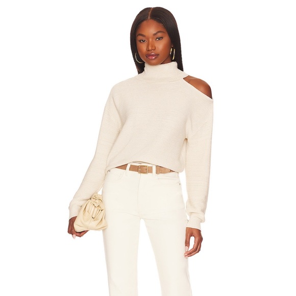 BCBGeneration Mock Neck Cutout Sweater